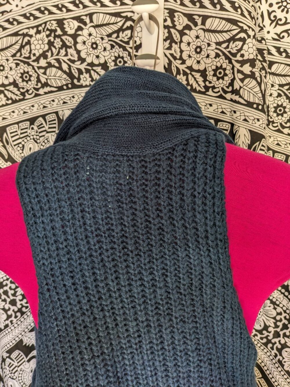 Belle du Jour Sleeveless Open Front Sweater Vest Sz L - Picture 5 of 7
